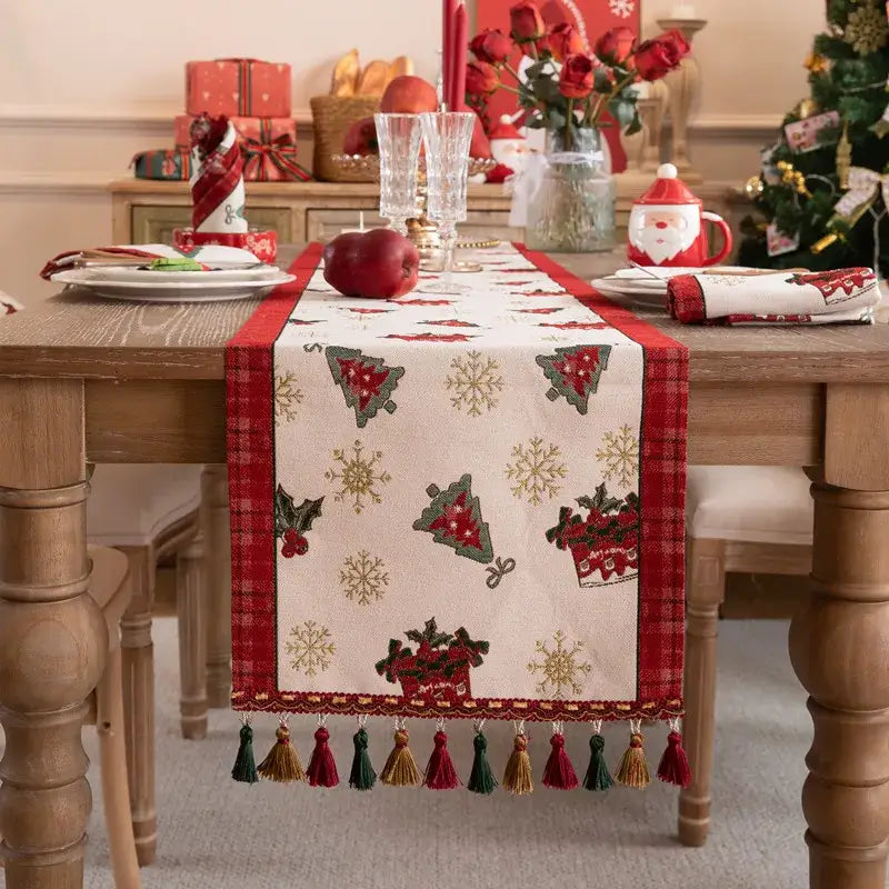 Red Plaid Table Runner