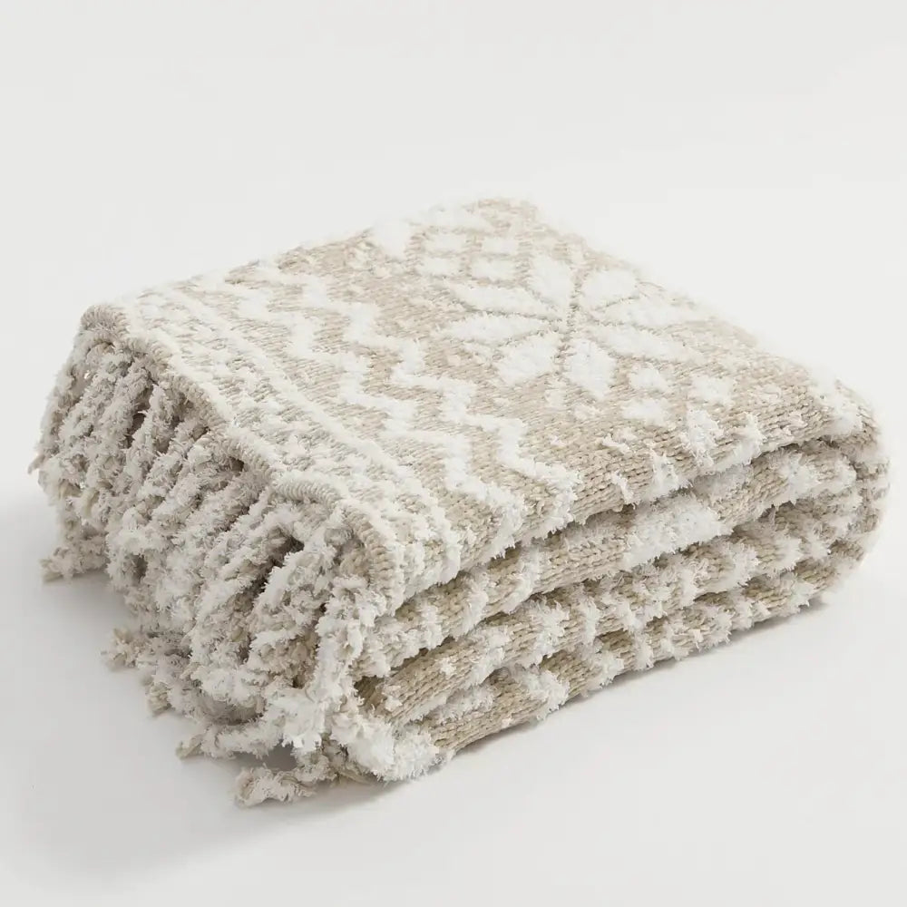 Red Chunky Knit Christmas Blanket