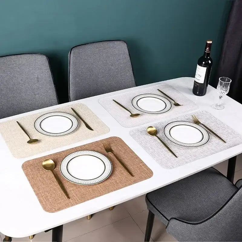Beige Linen Scalloped Placemat
