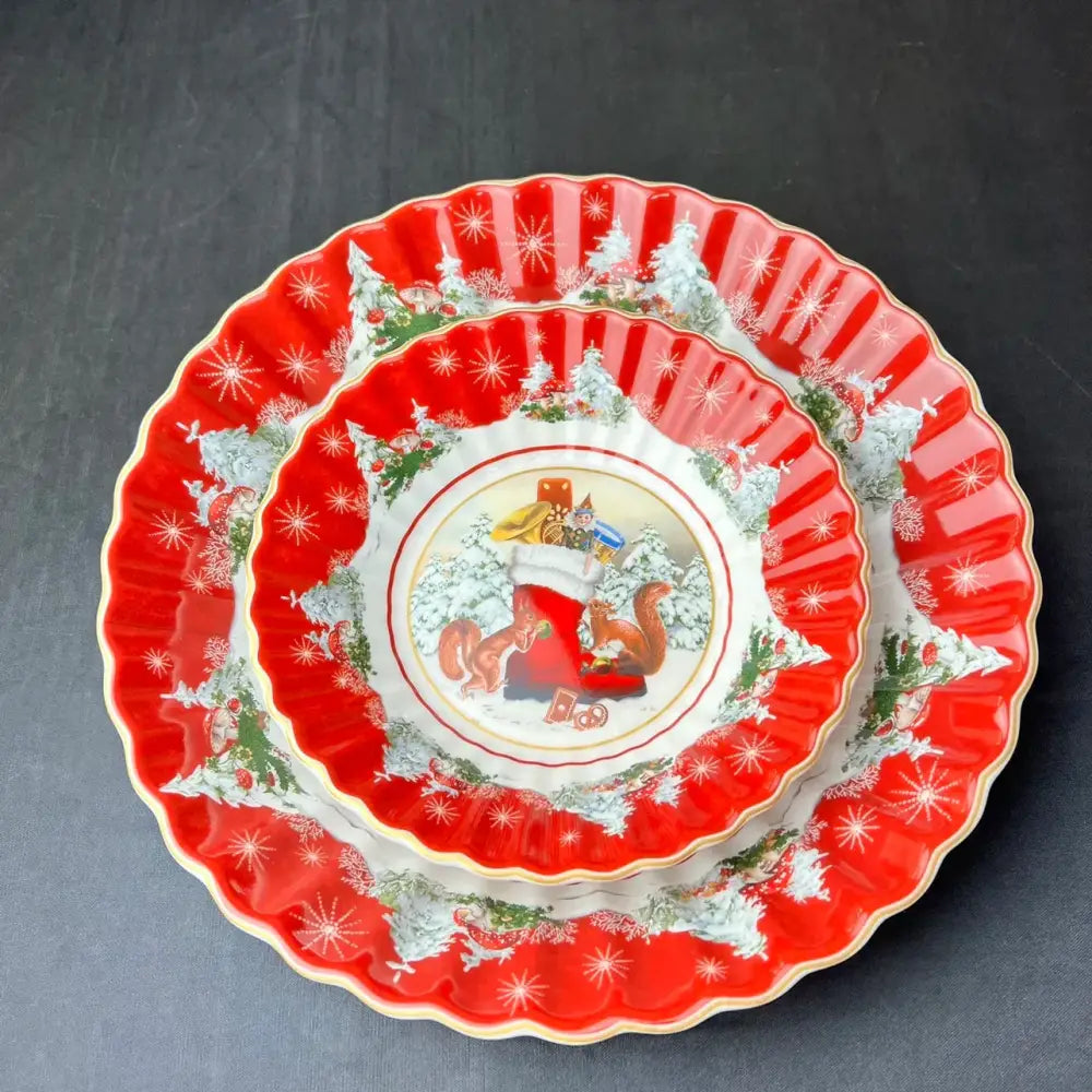 Red Ceramic Dinnerware Set