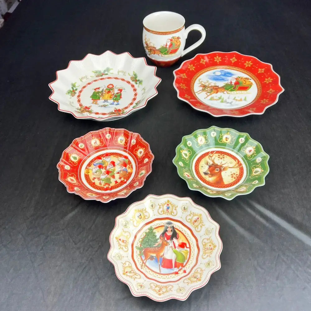 Red Ceramic Dinnerware Set