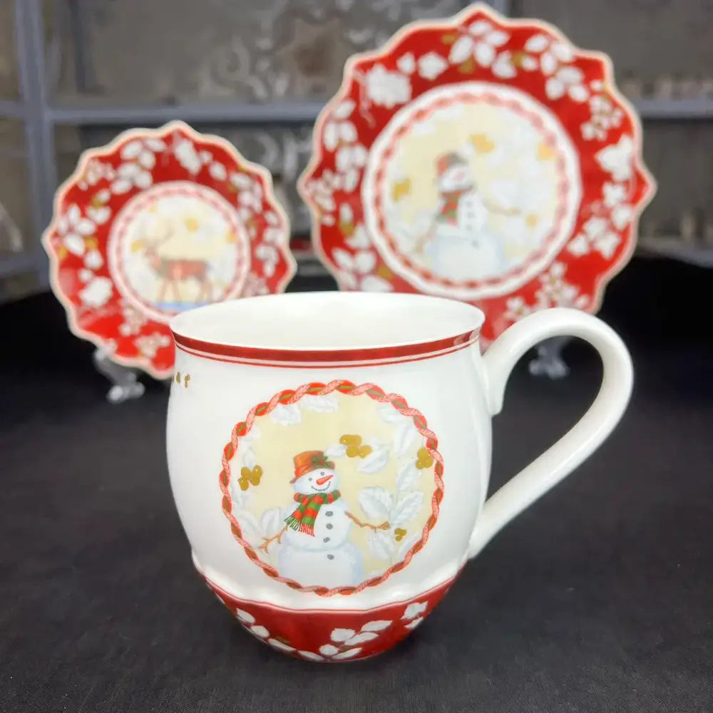 Red Ceramic Dinnerware Set