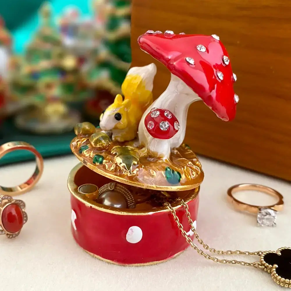 Red Gold Trinket Box