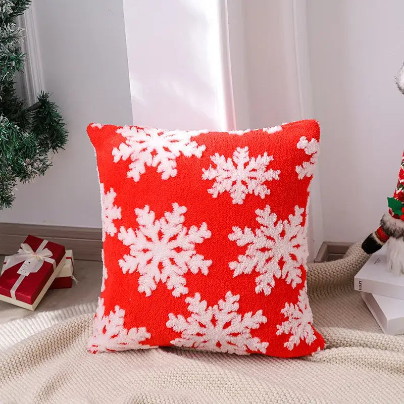 Snowflake Patchwork Pillow
