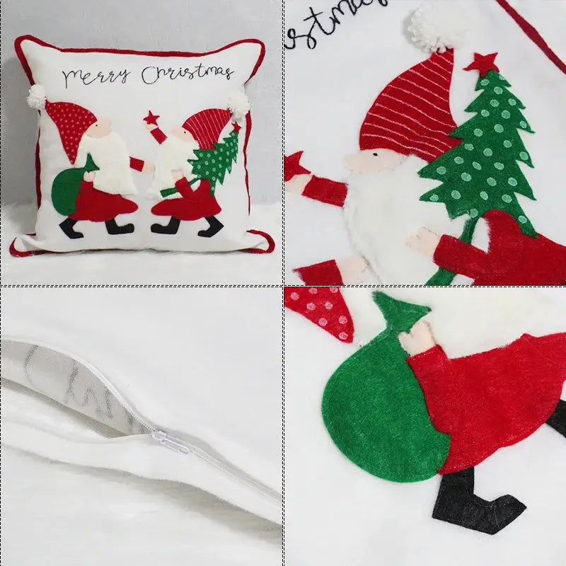 Snowflake Patchwork Pillow
