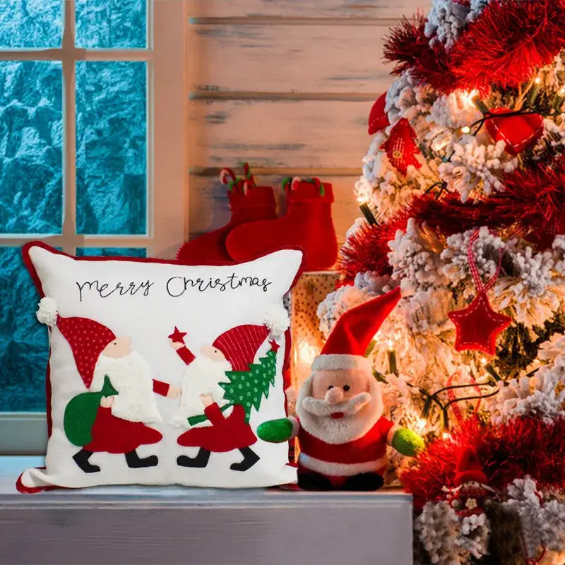 Snowflake Patchwork Pillow
