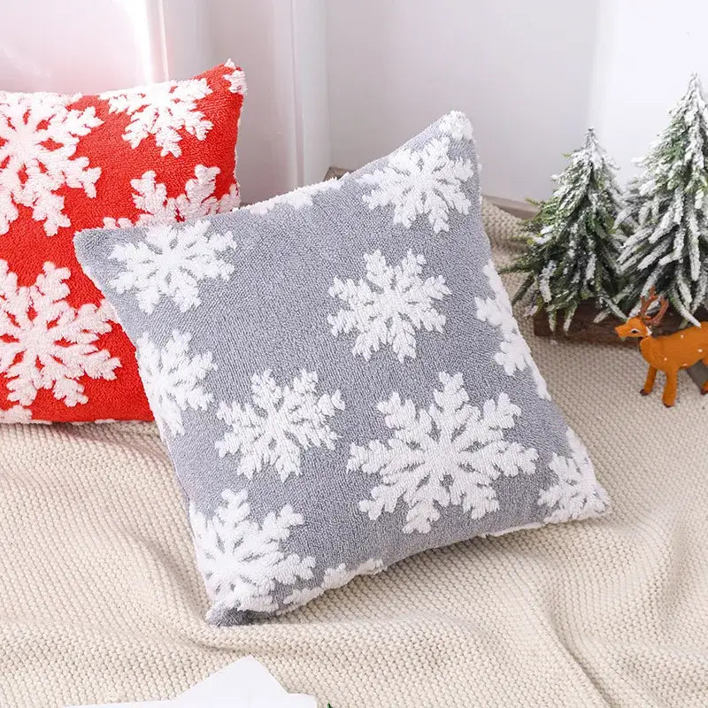 Snowflake Patchwork Pillow