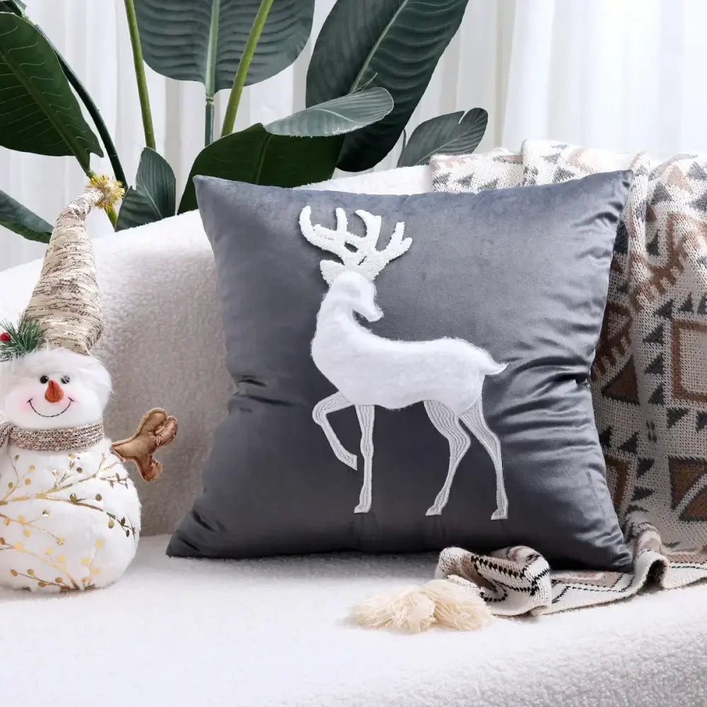 Red Velvet Patchwork Cushion