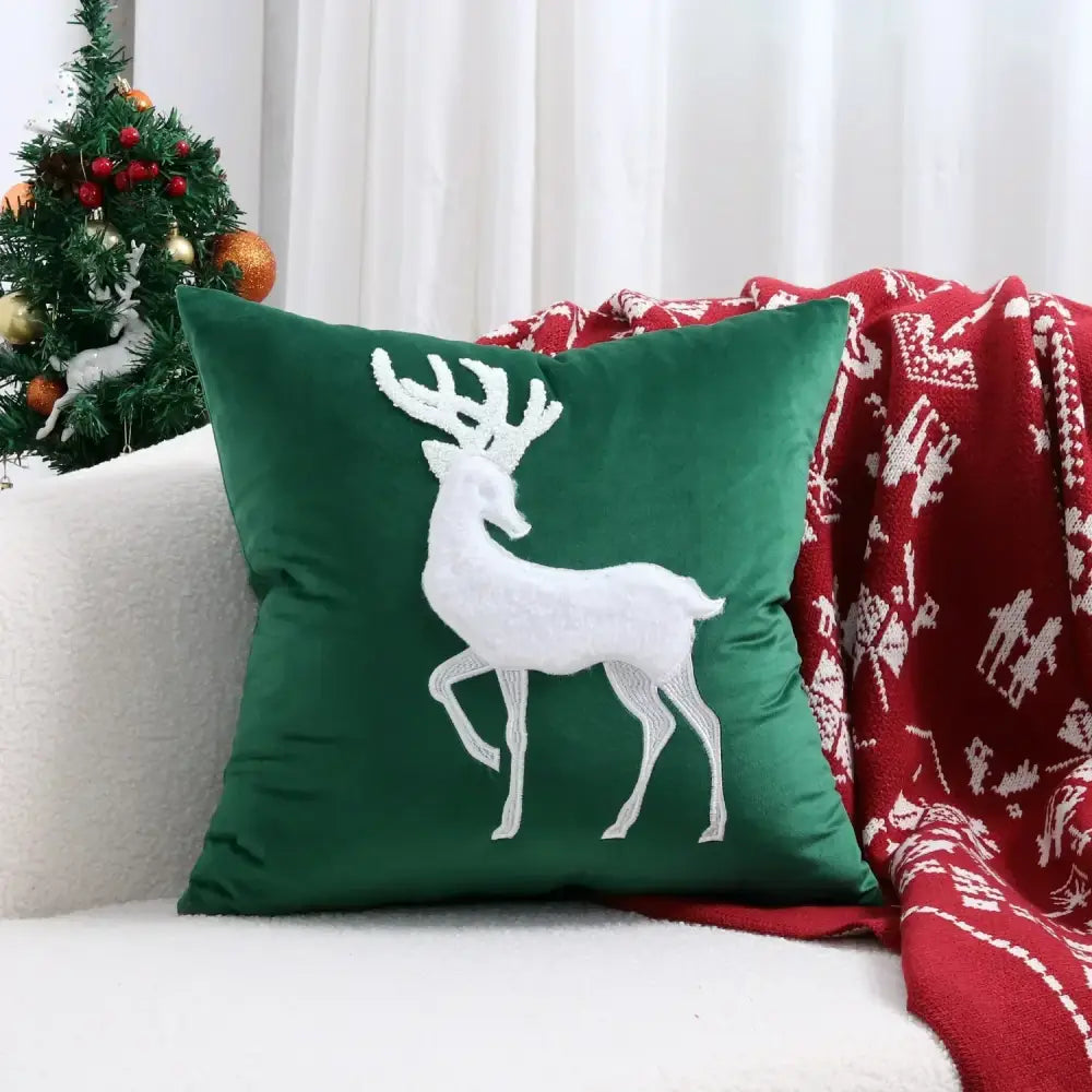 Red Velvet Patchwork Cushion