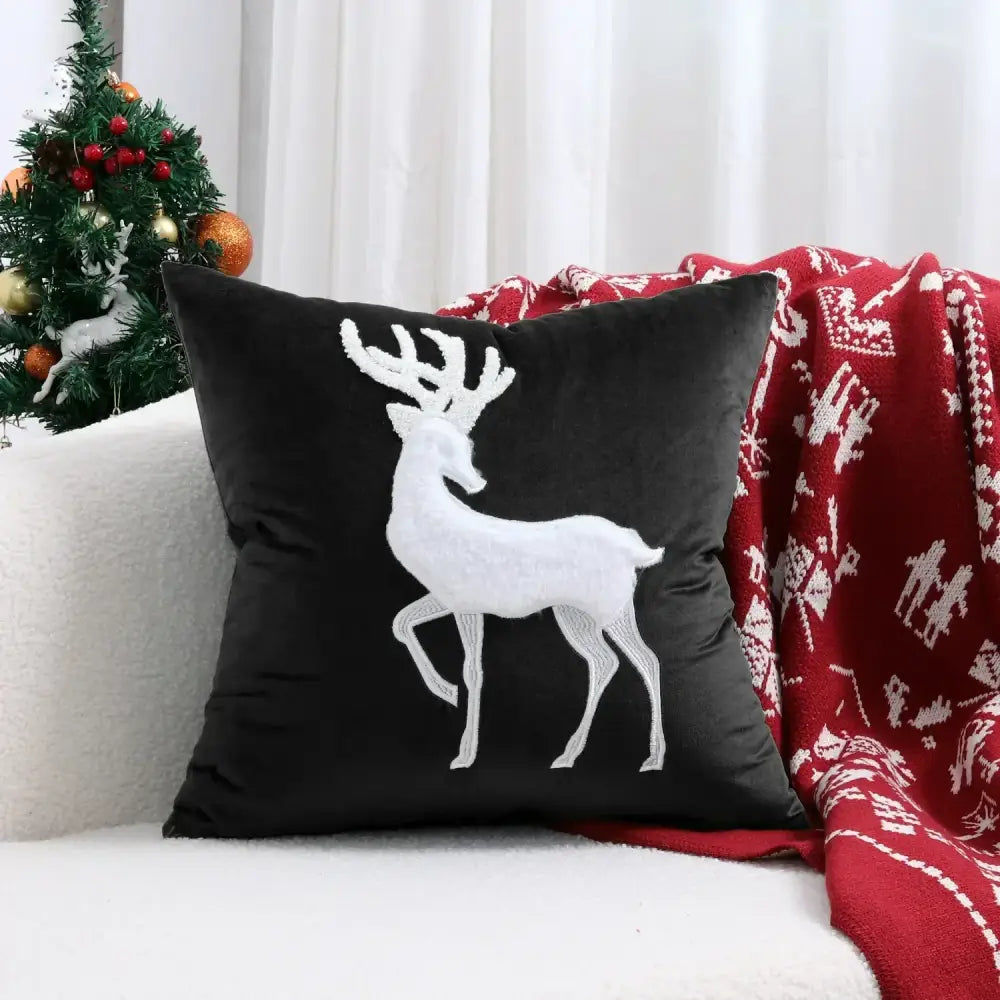 Red Velvet Patchwork Cushion