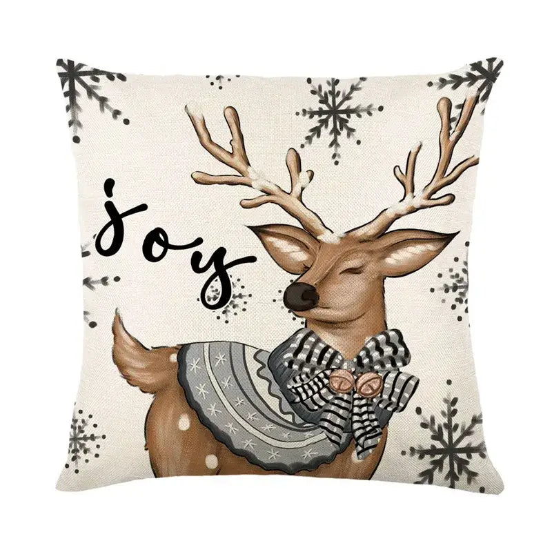 Linen Christmas Pillowcase