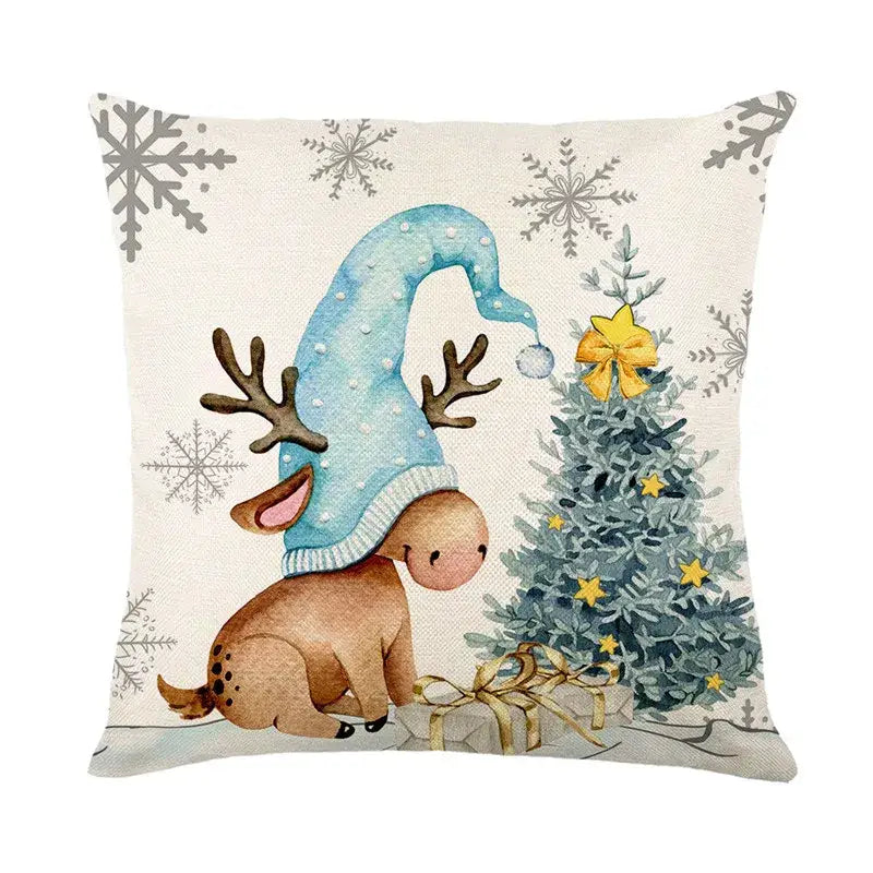 Linen Christmas Pillowcase