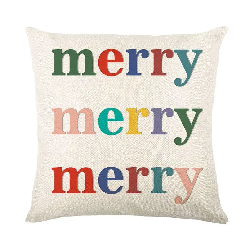 Linen Christmas Pillowcase