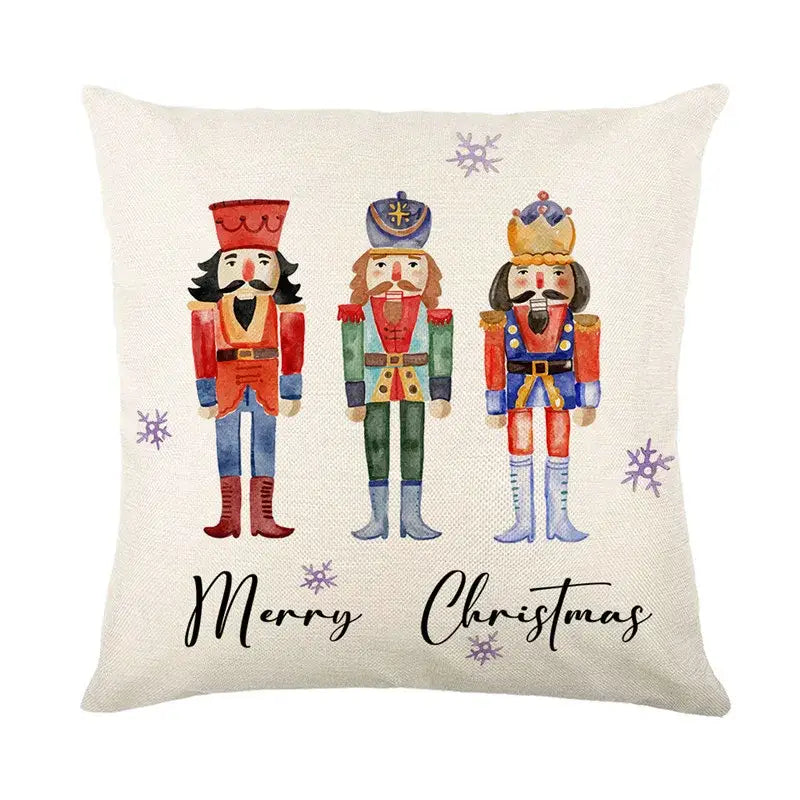 Linen Christmas Pillowcase