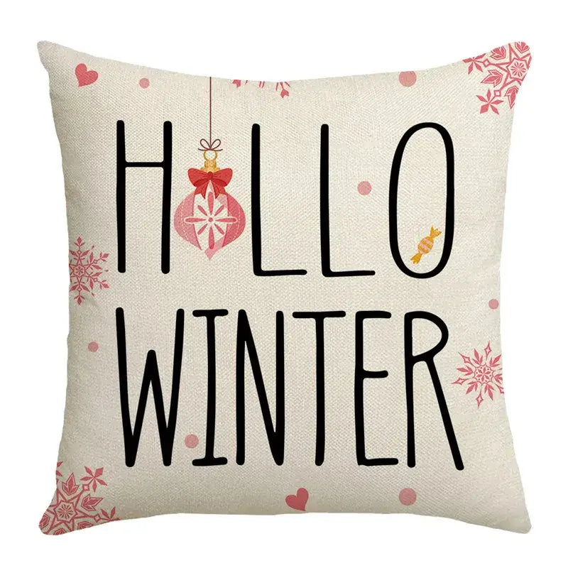 Linen Christmas Pillowcase