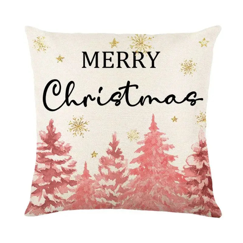 Linen Christmas Pillowcase