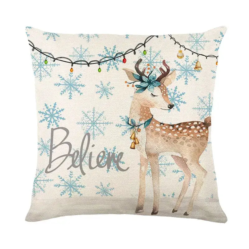 Linen Christmas Pillowcase