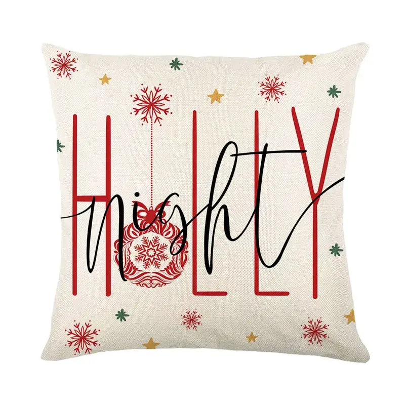 Linen Christmas Pillowcase