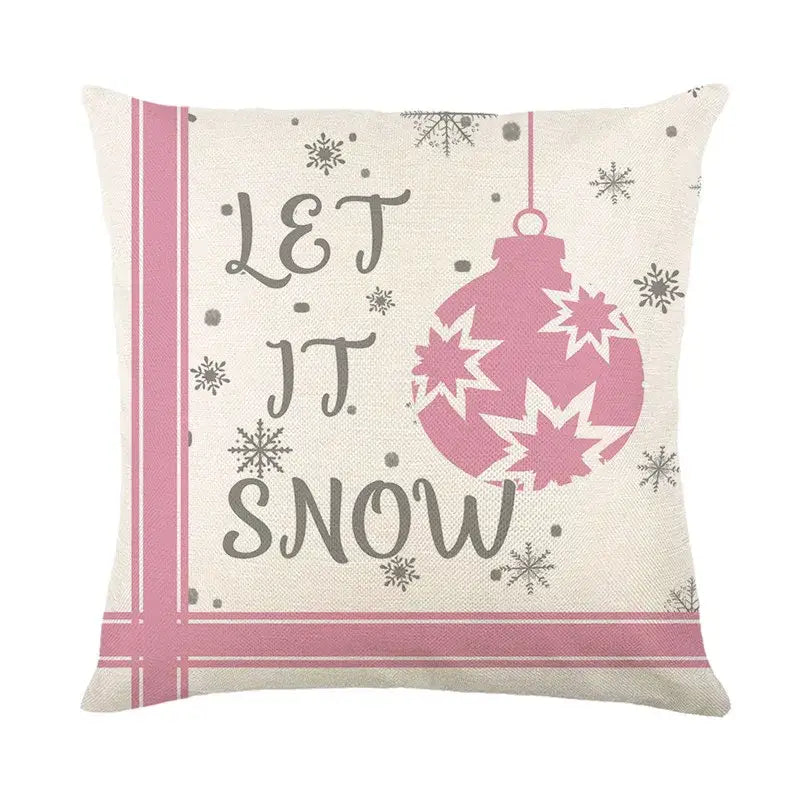 Linen Christmas Pillowcase