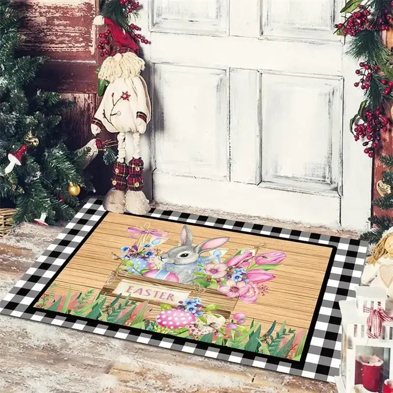 Gnomes Checkered Floor Mat