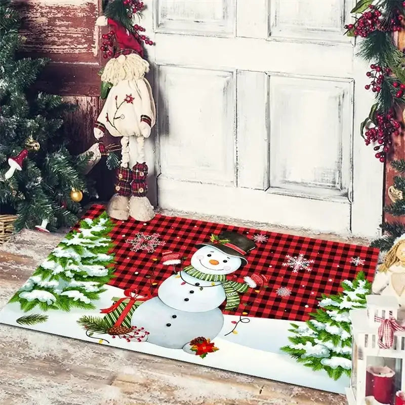 Gnomes Checkered Floor Mat