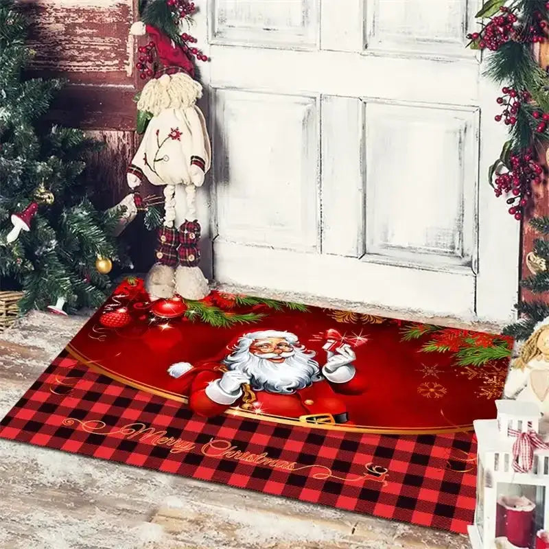 Gnomes Checkered Floor Mat
