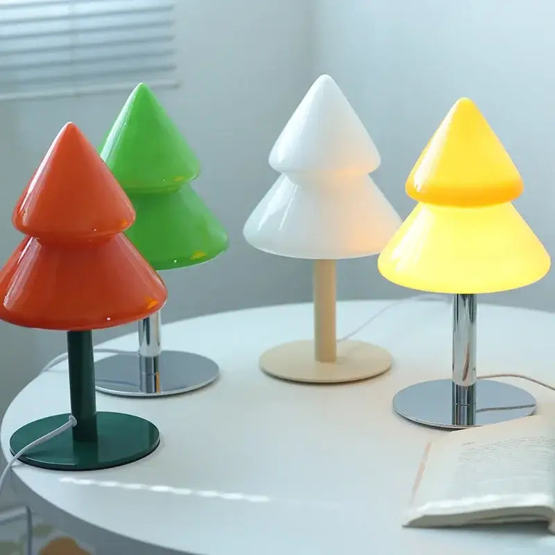 Glass Tiered Table Lamp