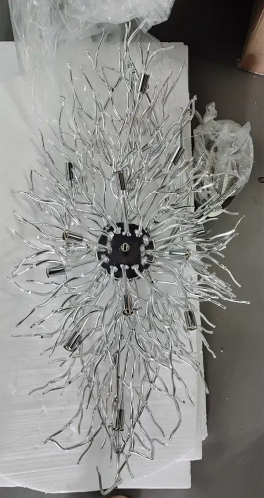 Chrome Rectangular Crystal Chandelier