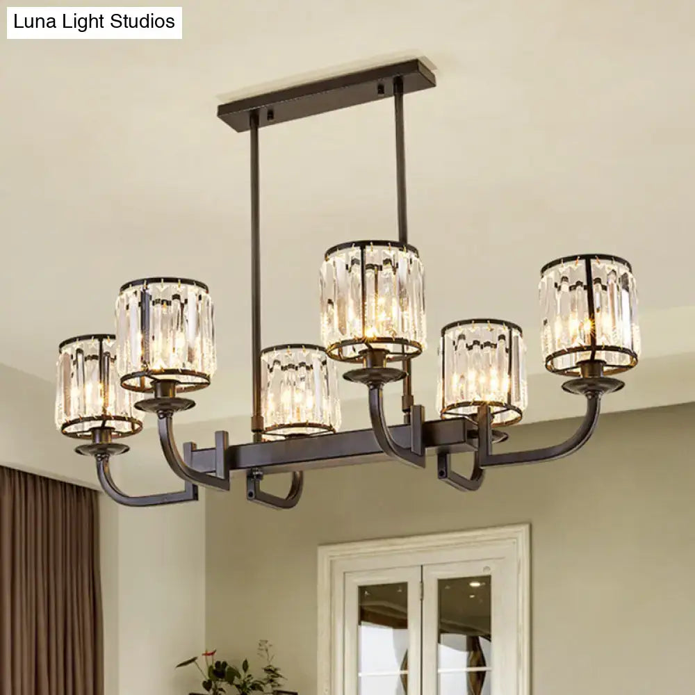 Bronze Crystal Island Chandelier