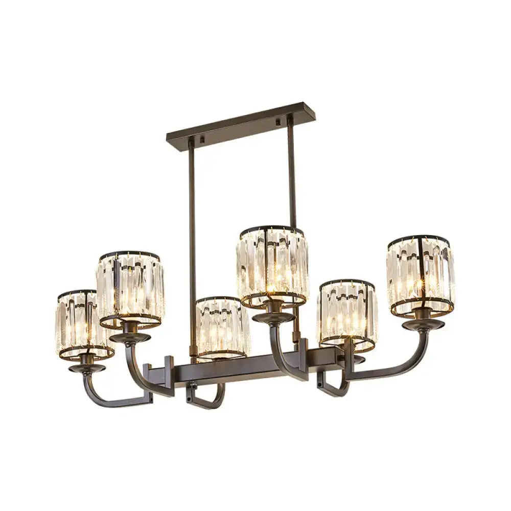 Bronze Crystal Island Chandelier