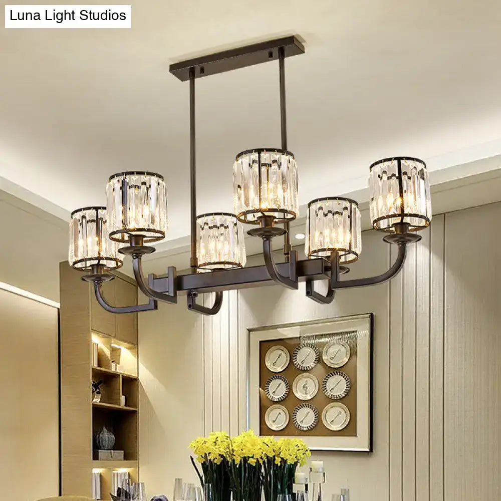 Bronze Crystal Island Chandelier