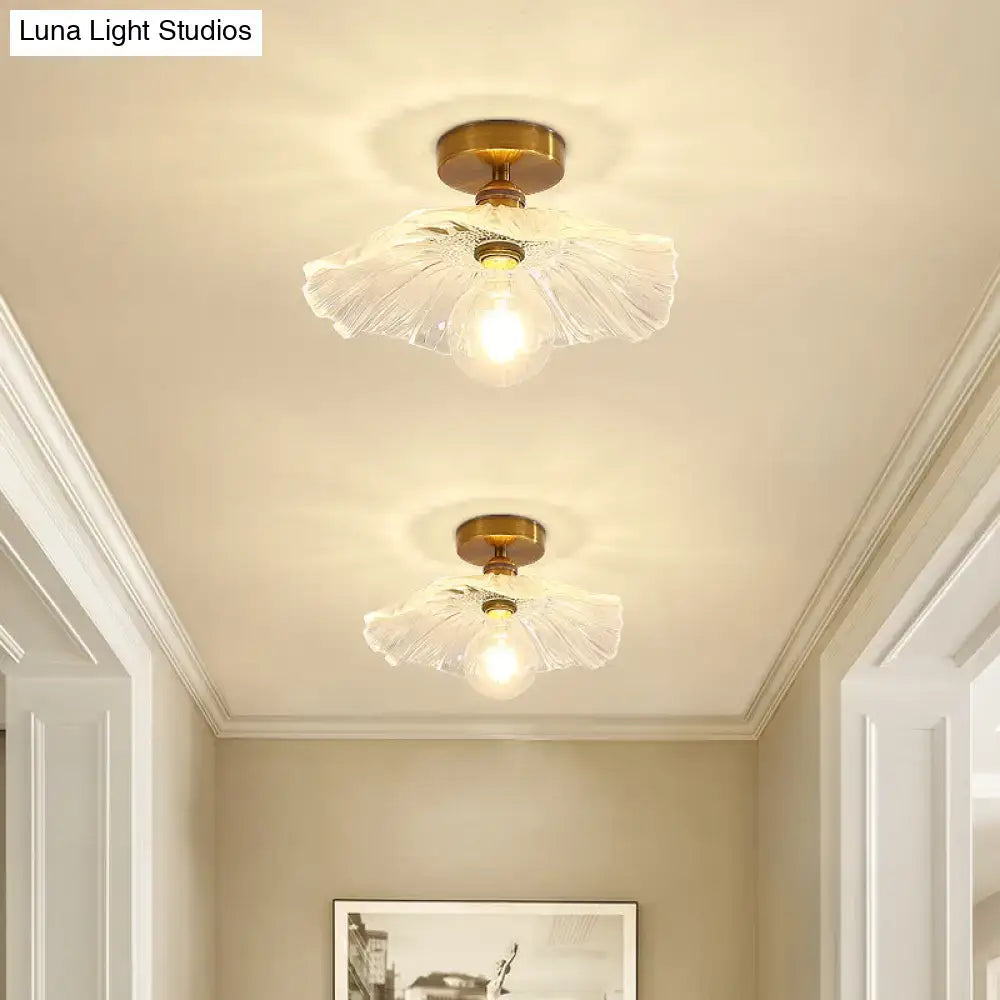 Brass Glass Ceiling Light