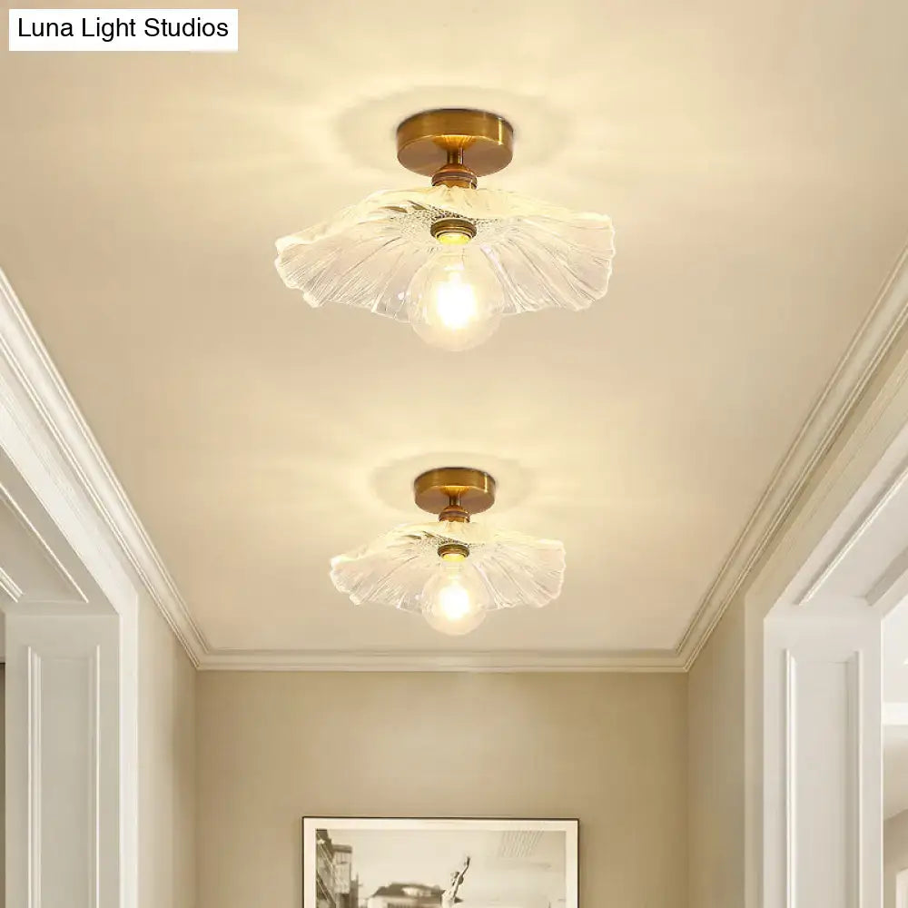 Brass Glass Ceiling Light