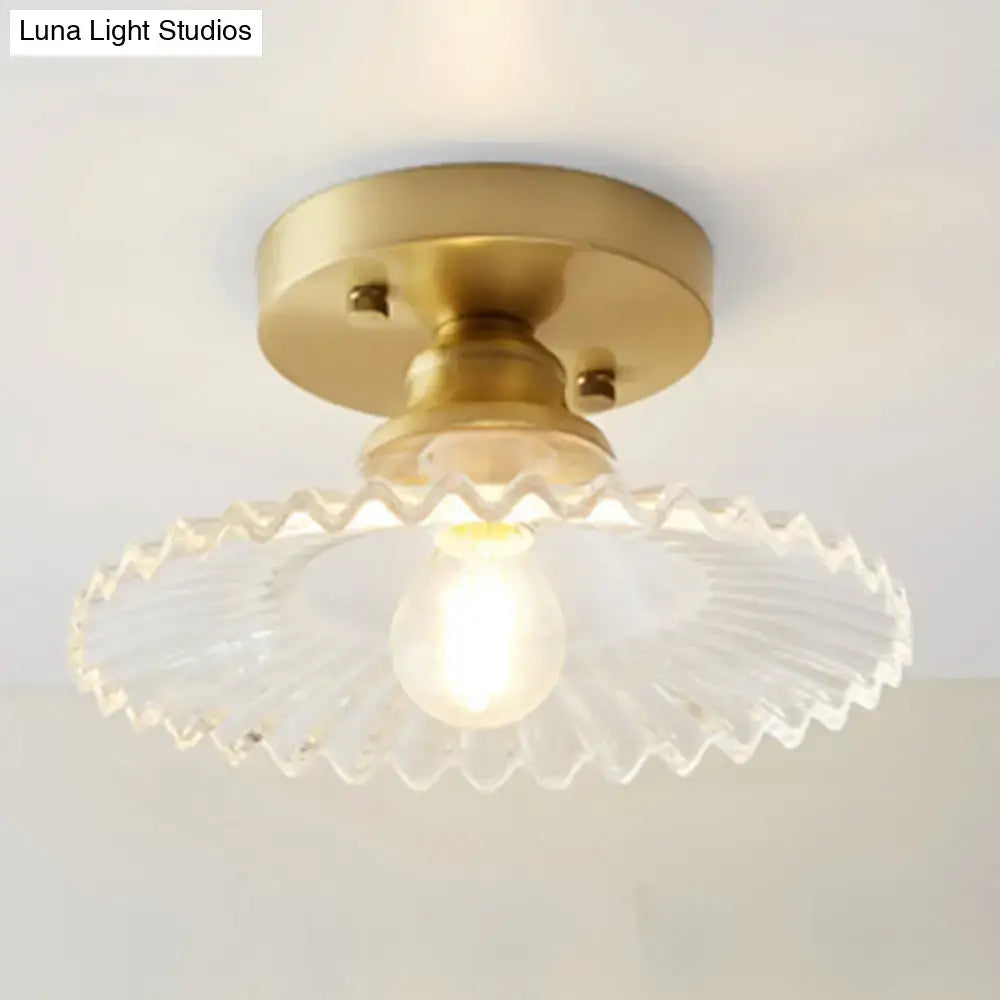 Brass Glass Ceiling Light