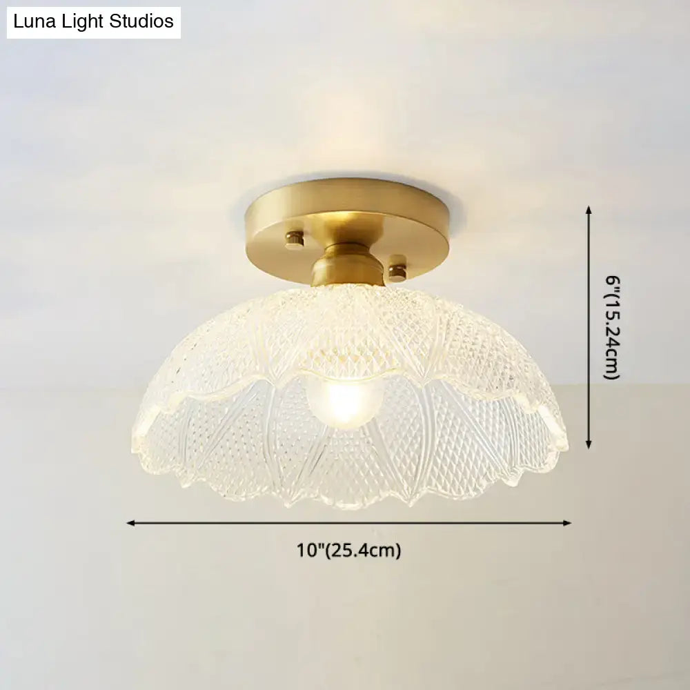 Brass Glass Ceiling Light