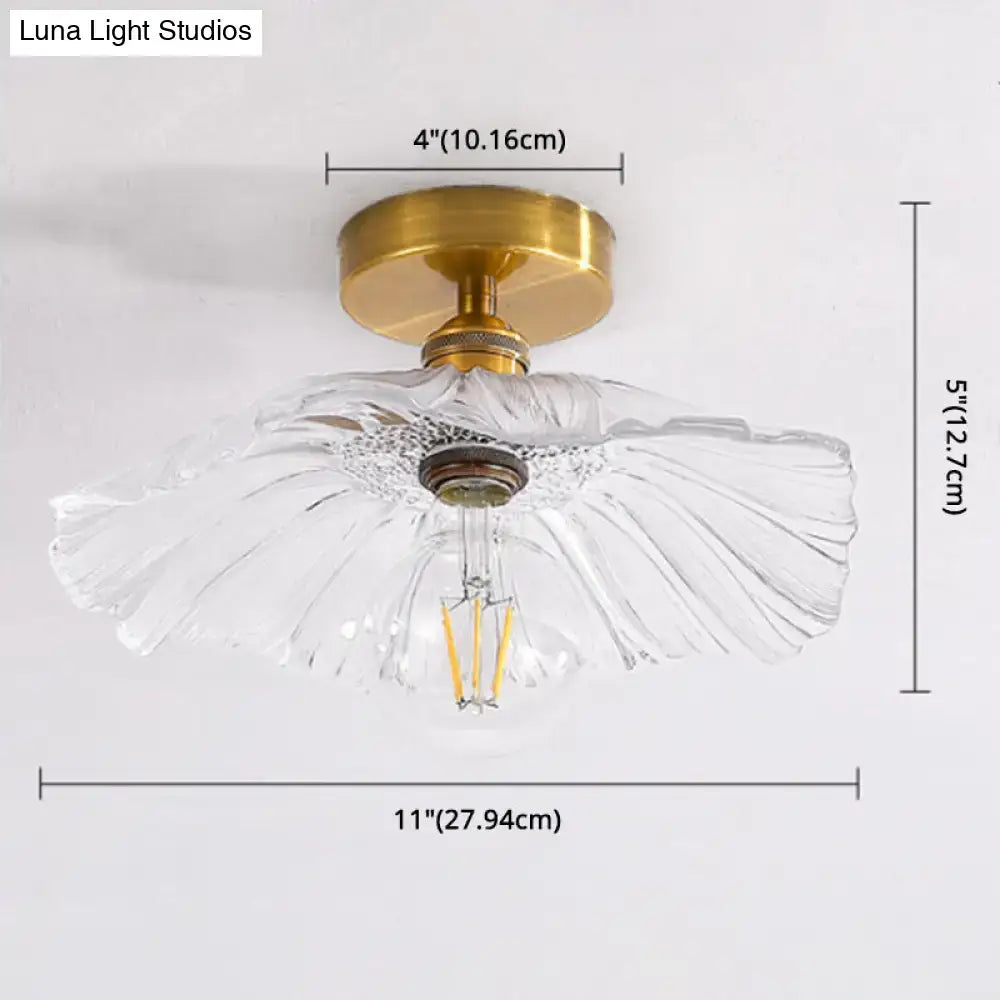 Brass Glass Ceiling Light