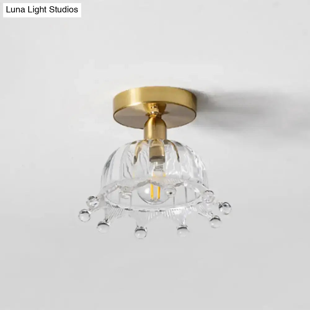 Brass Glass Ceiling Light