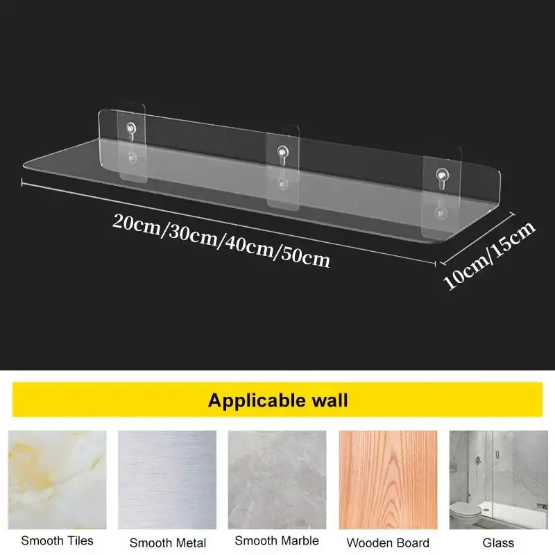 Clear Acrylic Wall Shelf