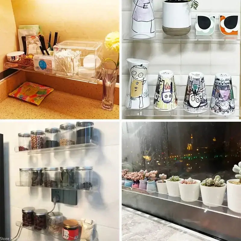Clear Acrylic Wall Shelf