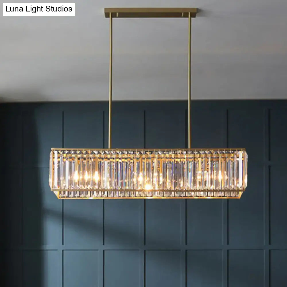 Black Crystal Rectangular Chandelier