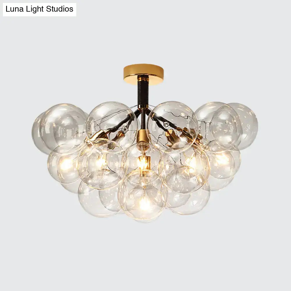 Brass Black Bubble Light