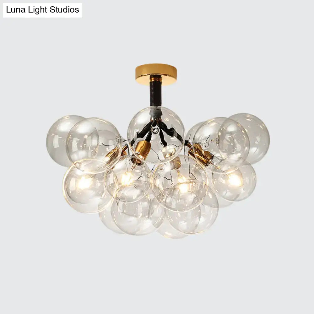 Brass Black Bubble Light