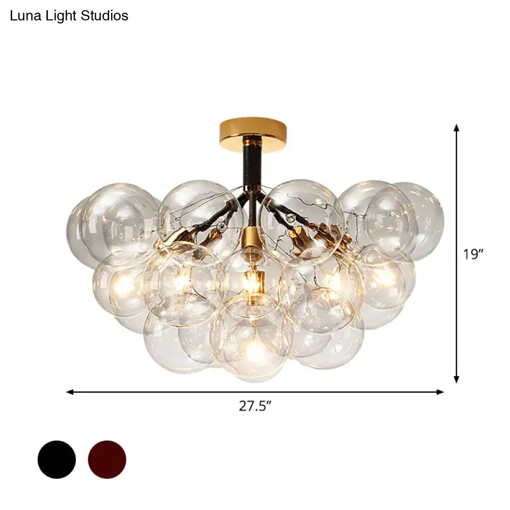 Brass Black Bubble Light