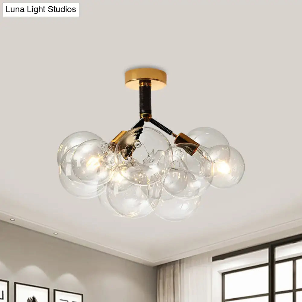 Brass Black Bubble Light
