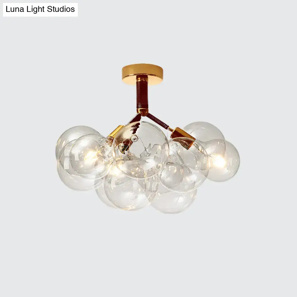 Brass Black Bubble Light