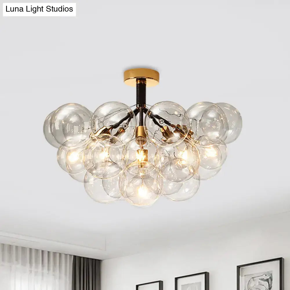 Brass Black Bubble Light