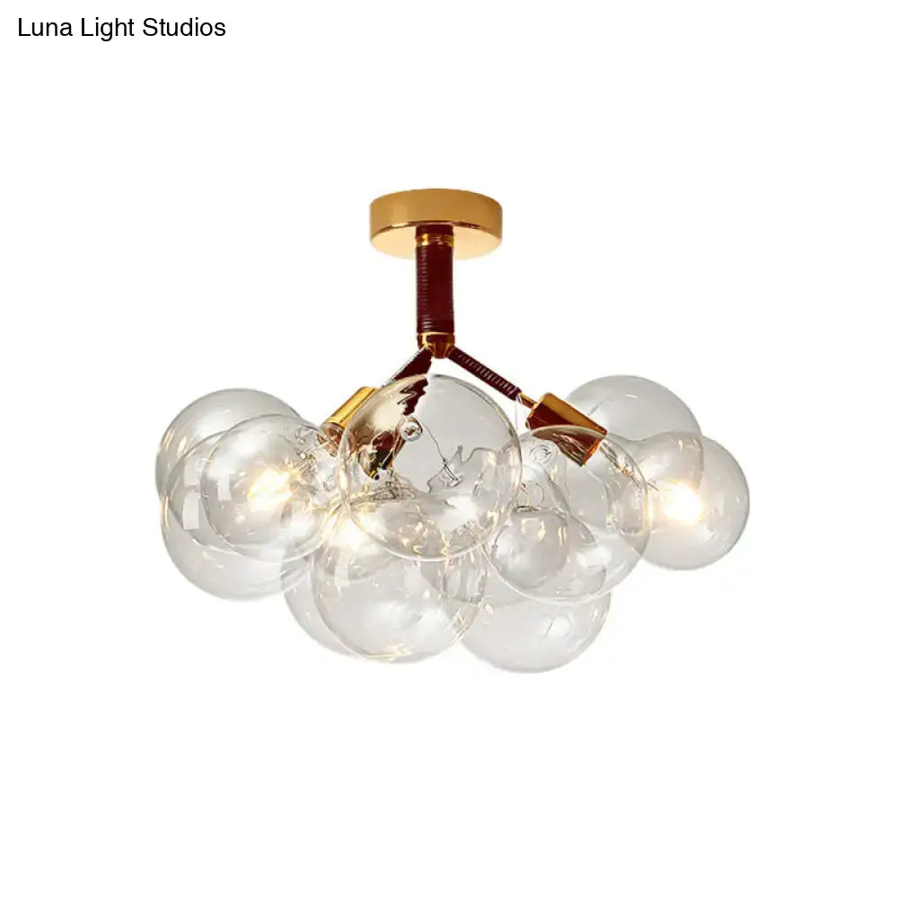 Brass Black Bubble Light