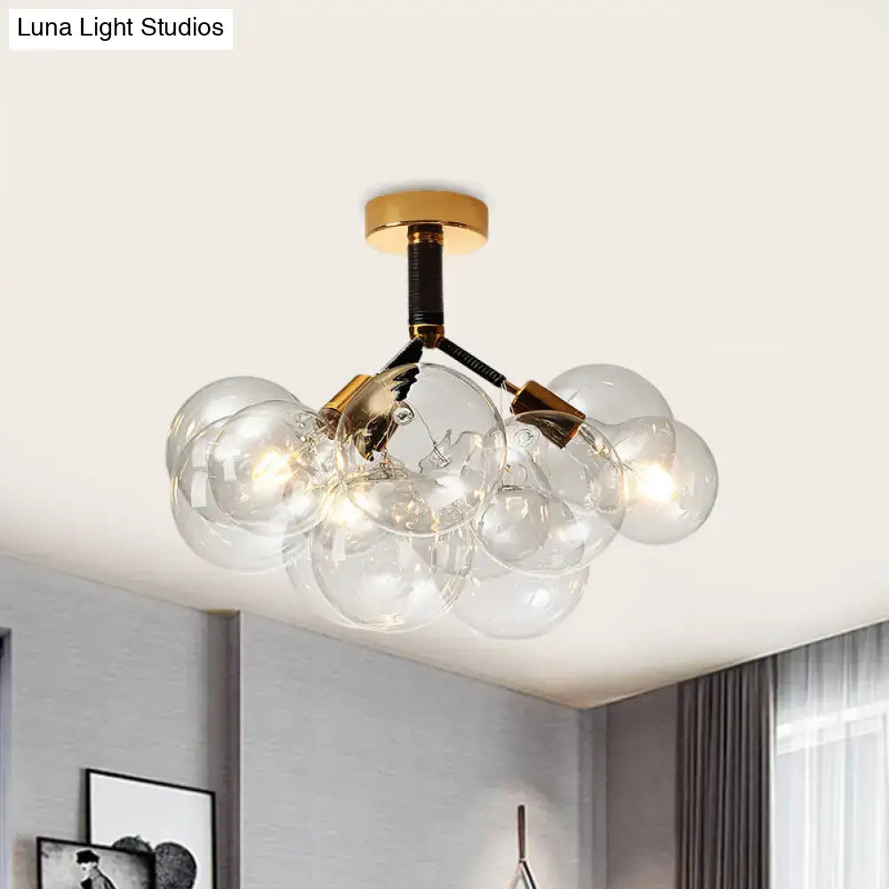 Brass Black Bubble Light