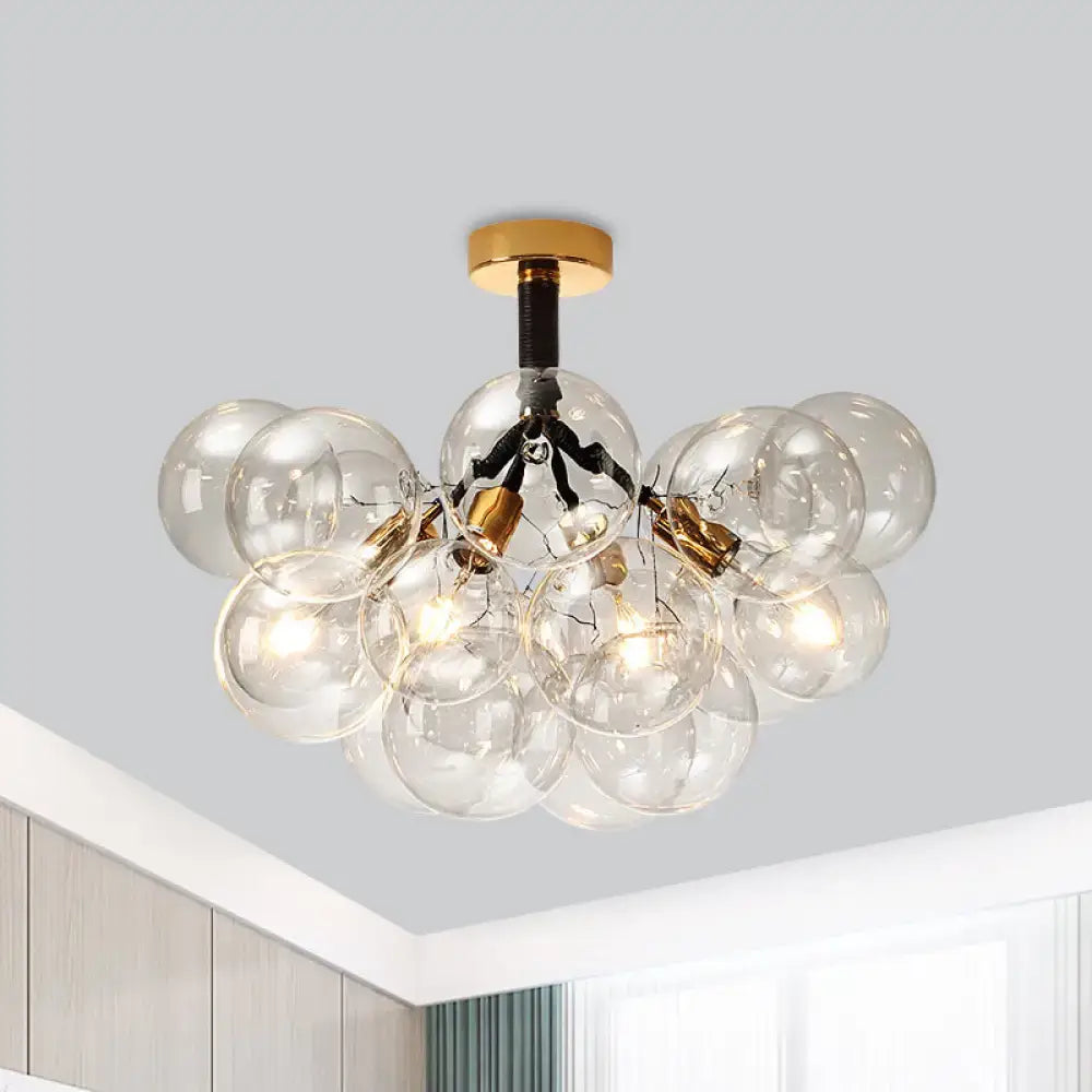 Brass Black Bubble Light