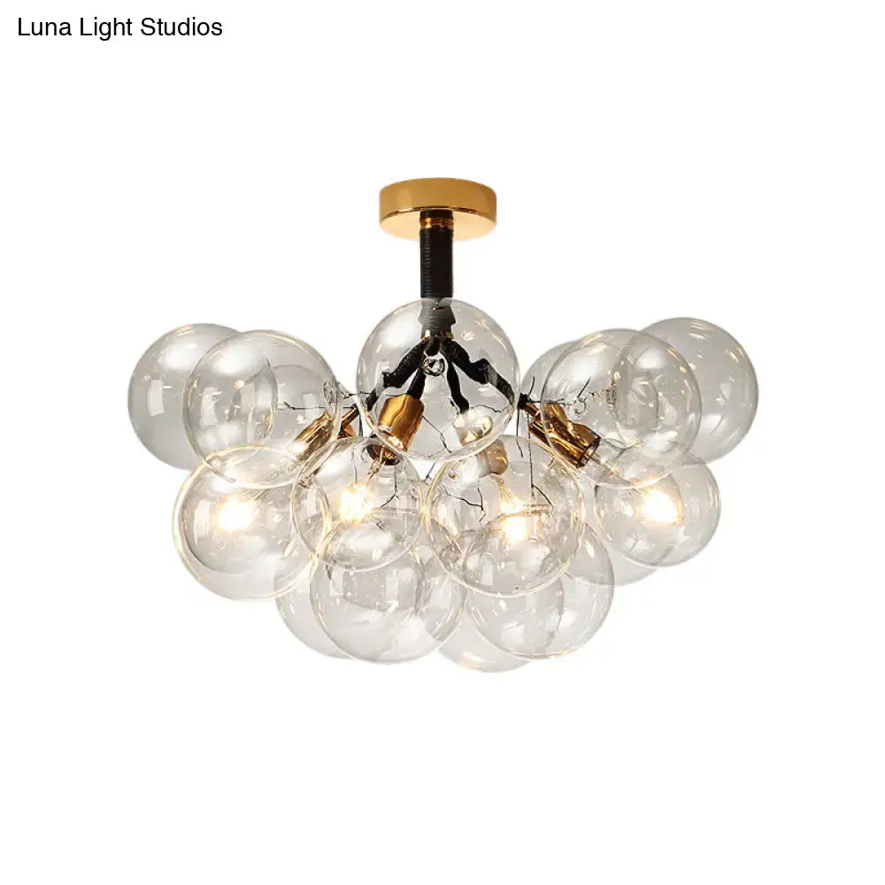 Brass Black Bubble Light